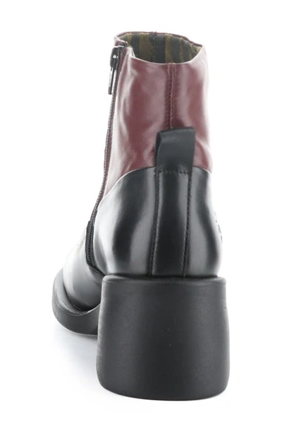 Shop Fly London Hint Boot In Black/ Wine