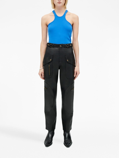 Re/done Racer Cotton Tank Top In Blau