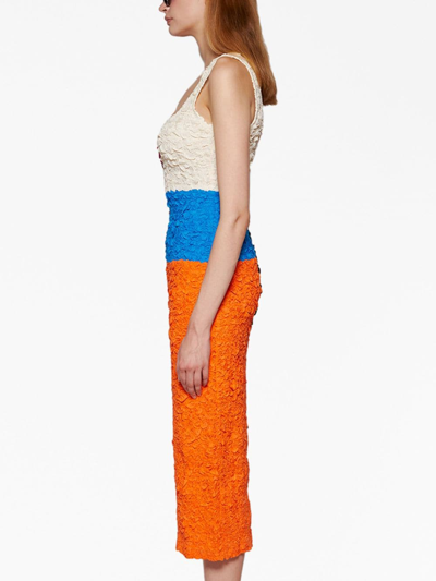 Shop Mara Hoffman Sloan Colour-block Midi Dress In Mehrfarbig