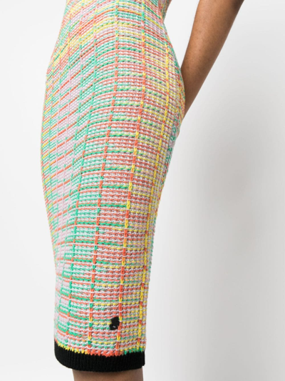 Shop Karl Lagerfeld Knitted Sleeveless Midi Dress In Grün