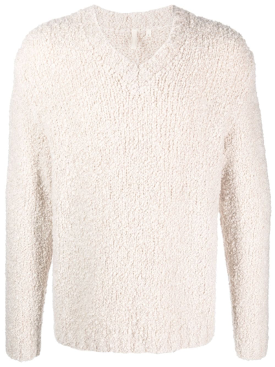 Shop Sunflower Brushed-effect V-neck Jumper In Nude