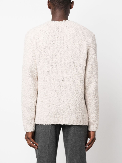 Shop Sunflower Brushed-effect V-neck Jumper In Nude