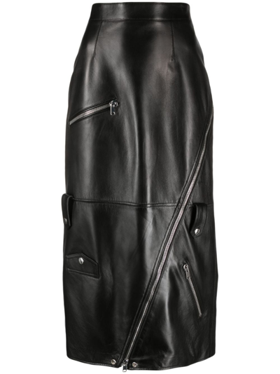Alexander Mcqueen Alexander Mc Queen Midi Skirt In Schwarz