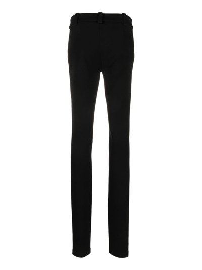 Shop Alessandro Vigilante Cut-out Slim-cut Trousers In Schwarz