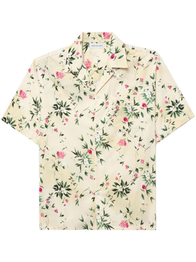 Shop John Elliott Floral-print Short-sleeve Shirt In Neutrals