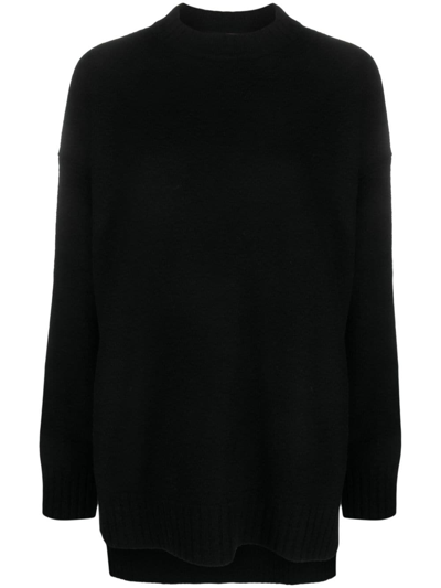 Jil Sander Crew-neck Knitted Jumper In Schwarz