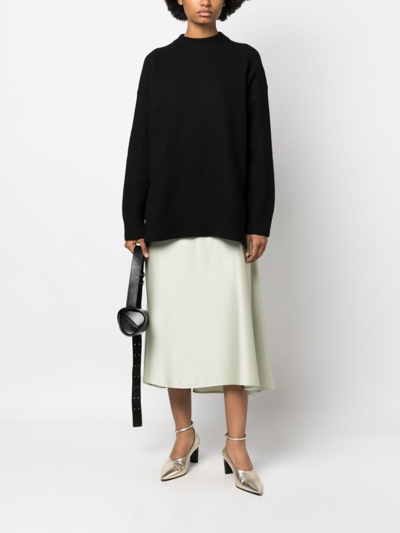 Jil Sander Crew-neck Knitted Jumper In Schwarz