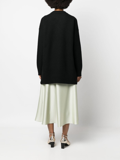 Jil Sander Crew-neck Knitted Jumper In Schwarz