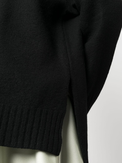 Jil Sander Crew-neck Knitted Jumper In Schwarz