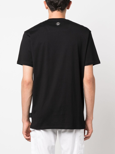 Philipp Plein T-shirt Mit Totenkopf-print In Black