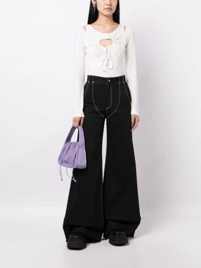 Natasha Zinko Langarmshirt Mit Cut-out In White
