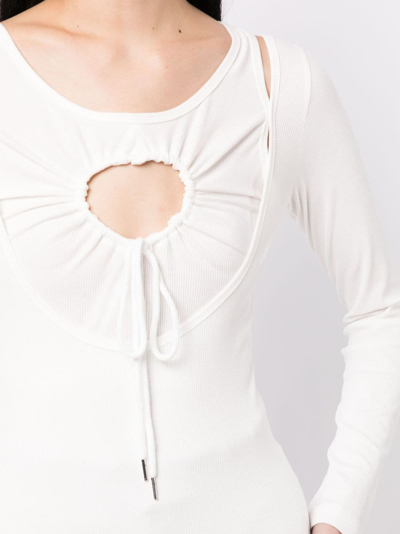 Natasha Zinko Langarmshirt Mit Cut-out In White