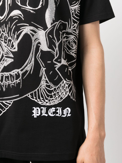 Shop Philipp Plein Graphic-print T-shirt In Black