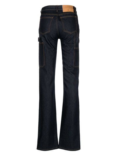 Shop Filippa K Bootcut Carpenter Denim Jeans In Blue