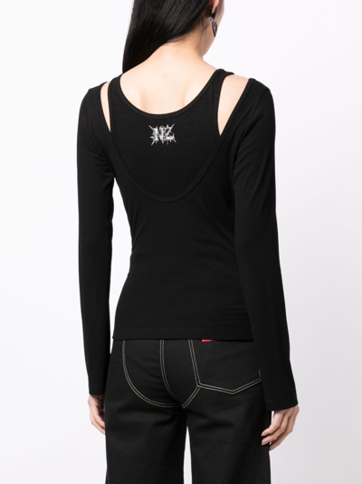 Natasha Zinko Langarmshirt Mit Cut-out In Black