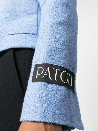 Patou Long-sleeve Tailored Jacket In Blau