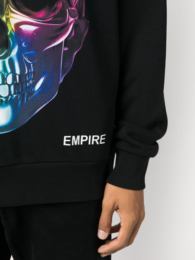 Shop Philipp Plein Chrome Skull-print Sweatshirt In Black