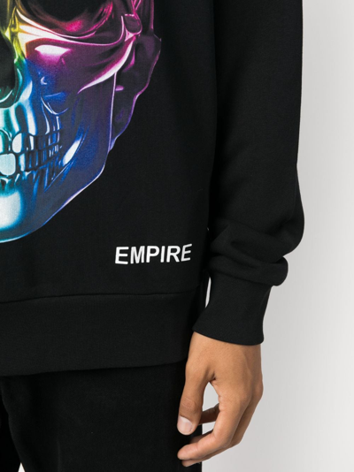 Philipp Plein Chrome Sweatshirt Mit Totenkopf-print In Black