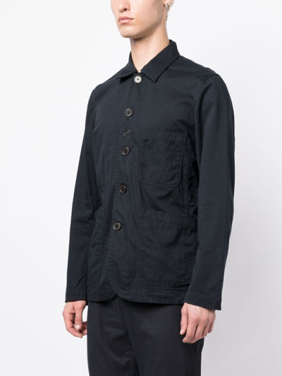 Universal Works Long-sleeve Cotton Shirt In Blau