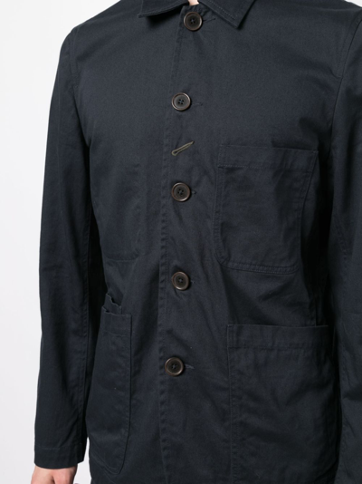 Universal Works Long-sleeve Cotton Shirt In Blau