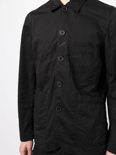 Universal Works Long-sleeve Cotton Shirt In Schwarz