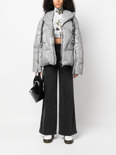 Khrisjoy Khris Iconic Hooded Padded Jacket In Silber