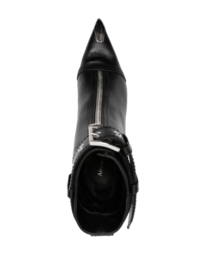Alexander Mcqueen Alexander Mc Queen Black Slash Biker Boot In Schwarz