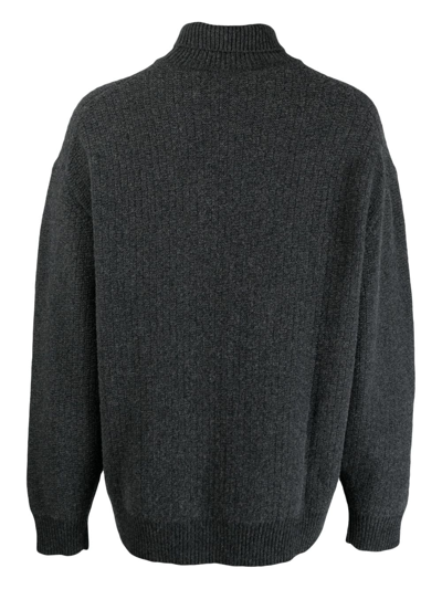 Shop Filippa K Roll-neck Wool Jumper In Grey
