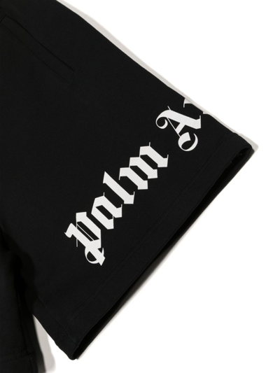 Shop Palm Angels Logo-print Track Shorts In Black