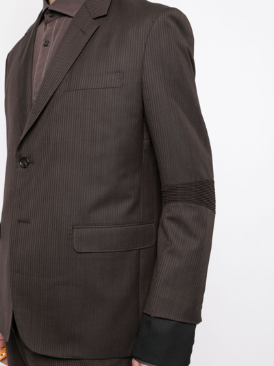 Junya Watanabe Panelled Wool Blazers In Brown