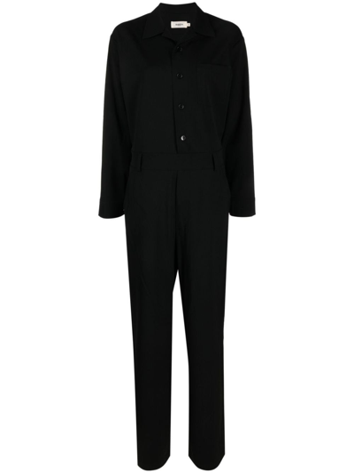 Shop Barena Venezia Long-sleeve Jumpsuit In Black