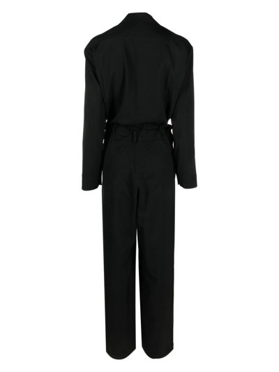 Shop Barena Venezia Long-sleeve Jumpsuit In Black