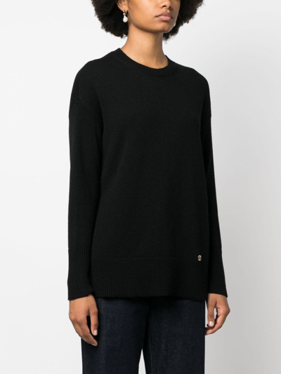 Valentino Vlogo Cashmere Jumper In Black