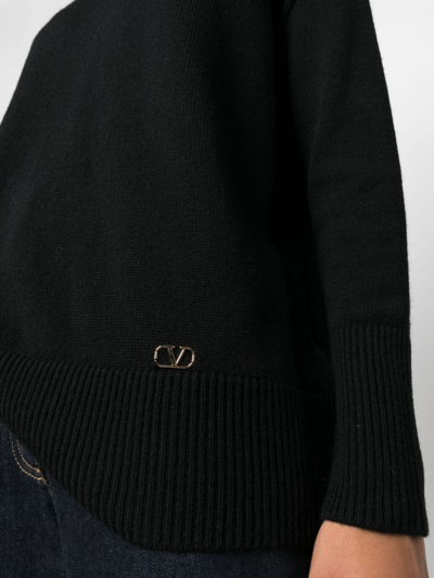 Shop Valentino Vlogo Cashmere Jumper In Black