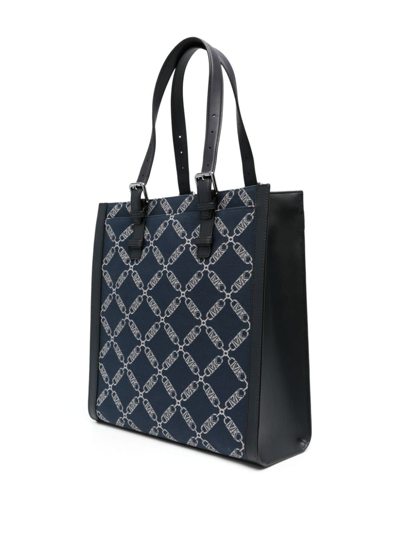 Shop Michael Kors Ns Structured Tote In Navy