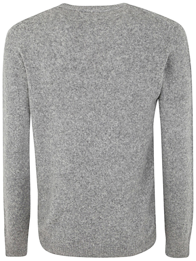 Shop Nuur Long Sleeves Crew Neck Sweater In Grey