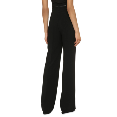 Shop Max Mara Studio Ghisa Cady Pants In Black