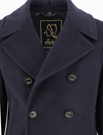 Shop Sealup Coat In Blu Navy