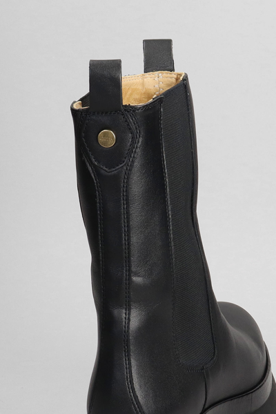 Shop Isabel Marant Mecile Combat Boots In Black Leather