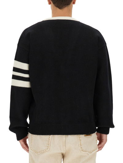 Shop Dolce & Gabbana English Rib Wool Cardigan In Nero