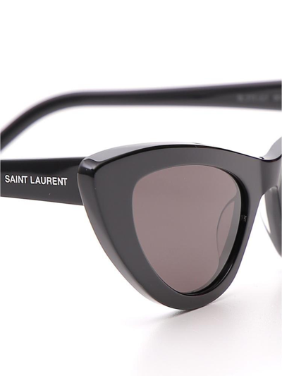 Saint Laurent Black New Wave Lily Cat Eye Sunglasses In Black