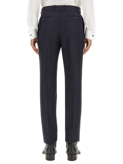 Shop Alexander Mcqueen Tailored Pants In Blu