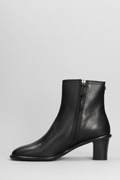 Shop Isabel Marant Gelda Low Heels Ankle Boots In Black Leather