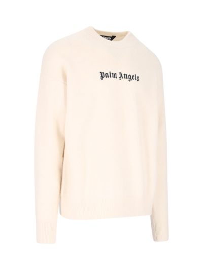 Shop Palm Angels Sweater In Cream