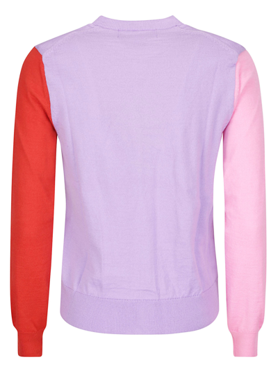Shop Comme Des Garcons Girl Ladies Sweater In Purple Mix