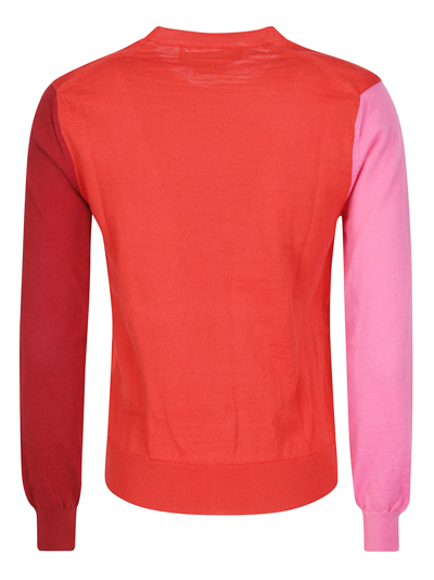 Shop Comme Des Garcons Girl Ladies Sweater In Red Mix