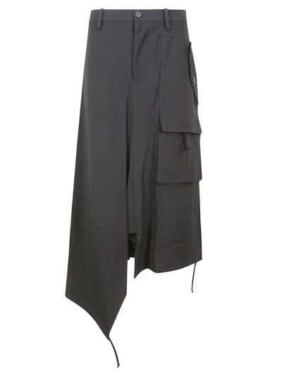 Shop Yohji Yamamoto R-string Hem Skirt In 1