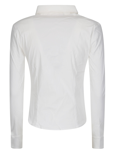 Shop Ottolinger Fitted Zip Shirt In Ofwhit