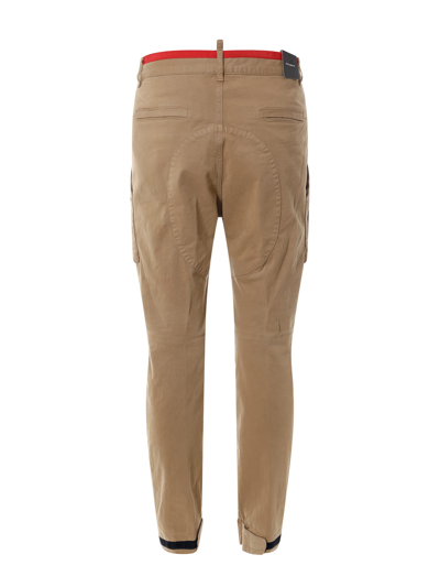 Shop Dsquared2 Sexy Cargo Fit Trouser In Beige