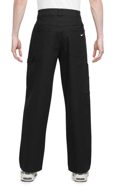 Shop Nike Life Carpenter Pants In Black/ White